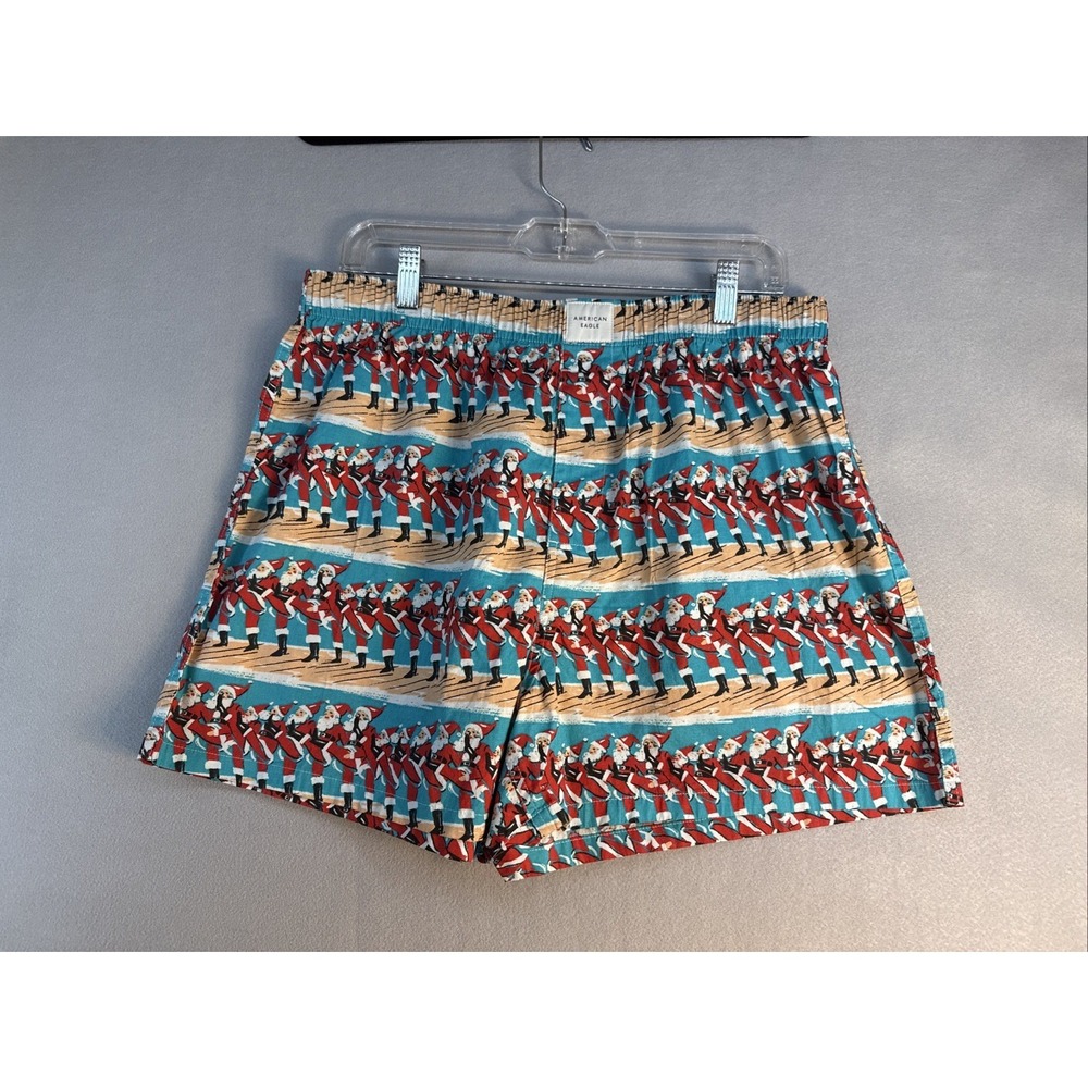 American Eagle Size LARGE 35-38 Men's Boxers. Santa